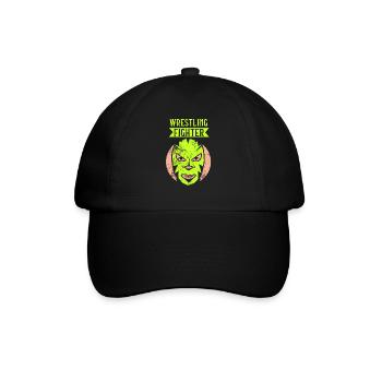 Wrestling Kämpfer Ringer Ringkampf Ringen - Baseballkappe - Schwarz/Schwarz - Vorne