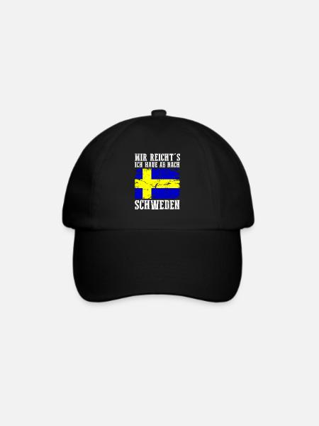 Skandinavien Schweden Schwede Schwedisch - Baseballkappe - Schwarz/Schwarz