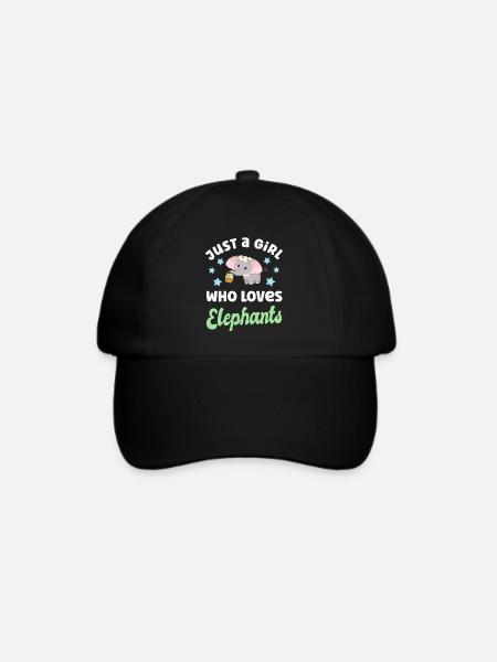 Elefant Elefanten - Baseballkappe - Schwarz/Schwarz