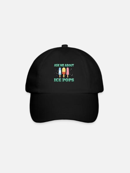 Ask ME About Ice Pops - Baseballkappe - Schwarz/Schwarz