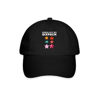 Seestern - Baseballkappe - Schwarz/Schwarz - Vorne