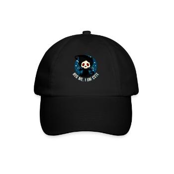 Sensenmann Hug Me Grim Reaper - Baseballkappe - Schwarz/Schwarz - Vorne