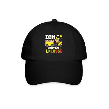 Ich Rocke Jetzt Die 1.Klasse Schulbeginn - Baseballkappe - Schwarz/Schwarz - Vorne