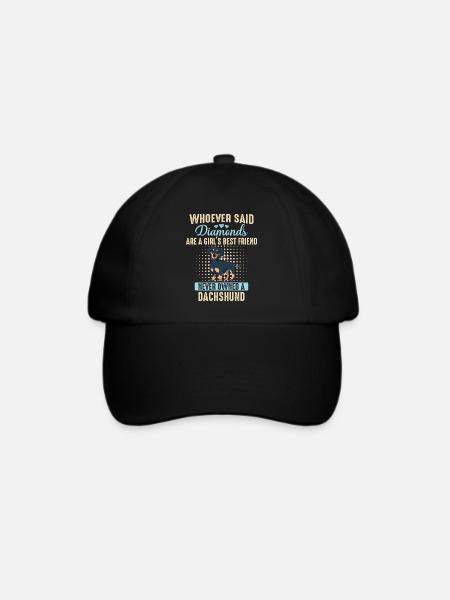 Dackel Hund - Baseballkappe - Schwarz/Schwarz