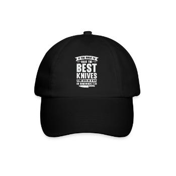 Messer Selbst Schmieden Damast Stahl Schmied - Baseballkappe - Schwarz/Schwarz - Vorne