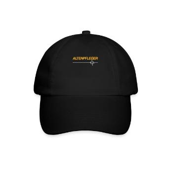 Altenpfleger - Baseballkappe - Schwarz/Schwarz - Vorne