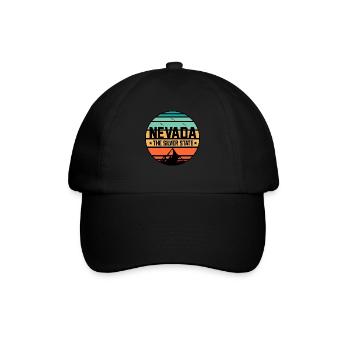 Nevada Das Silberne Staatsgeschenk - Baseballkappe - Schwarz/Schwarz - Vorne