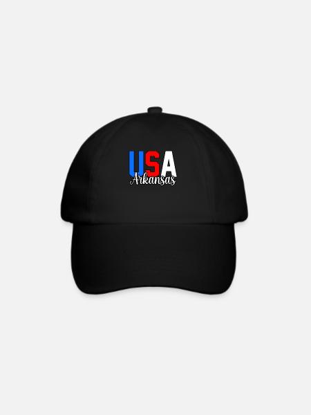 Arkansas Usa geschenk - Baseballkappe - Schwarz/Schwarz