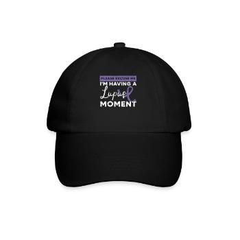 Ich habe ein Lupus-Moment-Lupus-Bewusstsein - Baseballkappe - Schwarz/Schwarz - Vorne