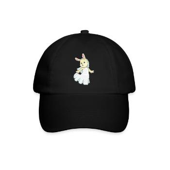 Hase Braut Schleier Hochzeit - Baseballkappe - Schwarz/Schwarz - Vorne