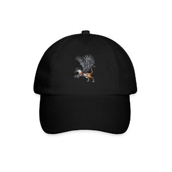 Altägyptische Mythologie Gottheit Hieracosphinx - Baseballkappe - Schwarz/Schwarz - Vorne
