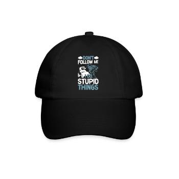 Storm Chaser Hurricane Meteorology - Baseballkappe - Schwarz/Schwarz - Vorne