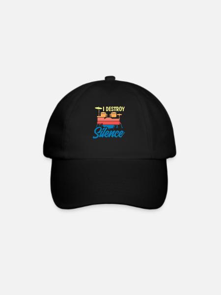 Schlagzeug Schlagzeuger Geschenk - Baseballkappe - Schwarz/Schwarz