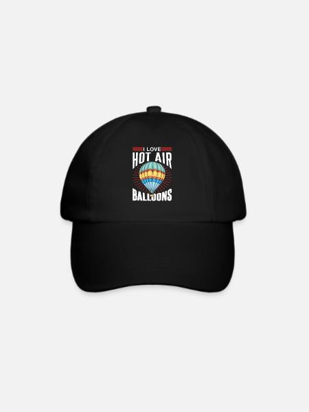 Ich Liebe Heißluftballons Heißluftballon Flug - Baseballkappe - Schwarz/Schwarz