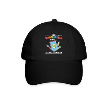 Kindergarten Anfang Kita-Anfänger Geschenk - Baseballkappe - Schwarz/Schwarz - Vorne