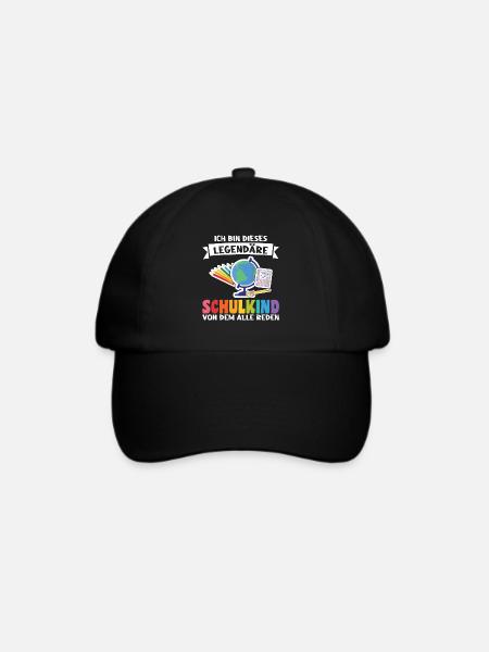 Schulkind Schulanfang Schulbeginn Geschenk - Baseballkappe - Schwarz/Schwarz