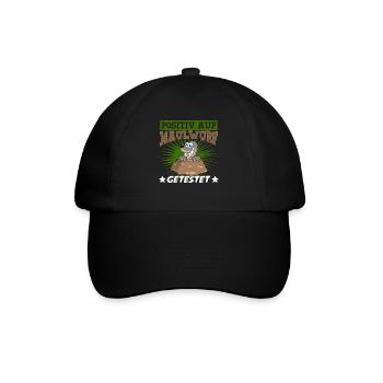 Maulwurf Mole Maulwurfshügel Maulwürfe - Baseballkappe - Schwarz/Schwarz - Vorne