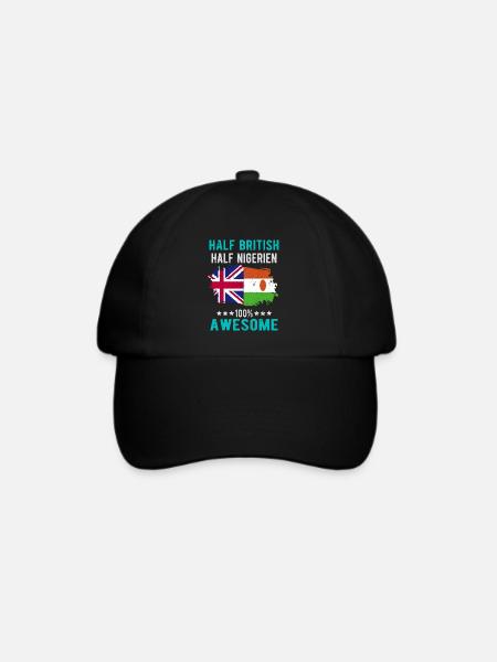 Halb Brite Halb Nigrer - Baseballkappe - Schwarz/Schwarz