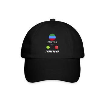 Dagestan ruft an Lusiger Flaggen Spruch - Baseballkappe - Schwarz/Schwarz - Vorne