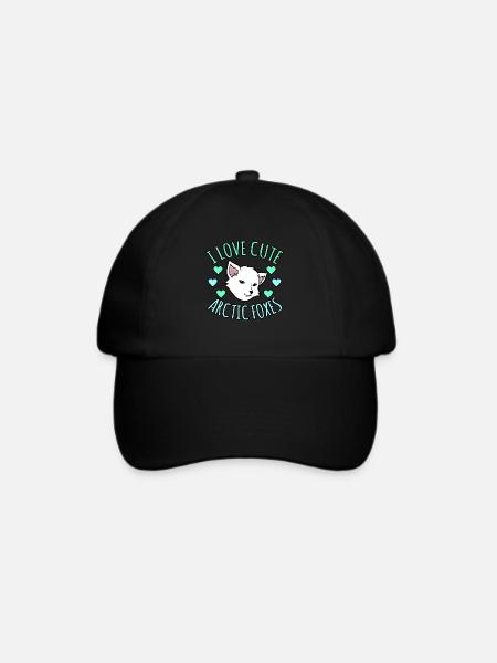 Polarfuchs - Baseballkappe - Schwarz/Schwarz