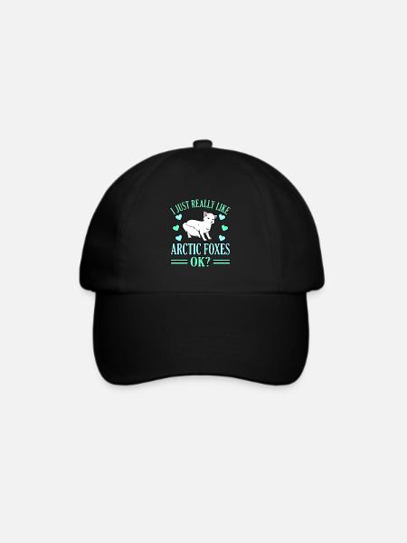 Polarfuchs - Baseballkappe - Schwarz/Schwarz
