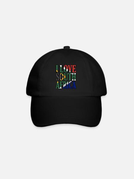 Südafrika - Baseballkappe - Schwarz/Schwarz