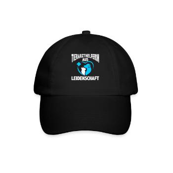 Tierarzthelferin aus Leidenschaft Veterinär TFA - Baseballkappe - Schwarz/Schwarz - Vorne