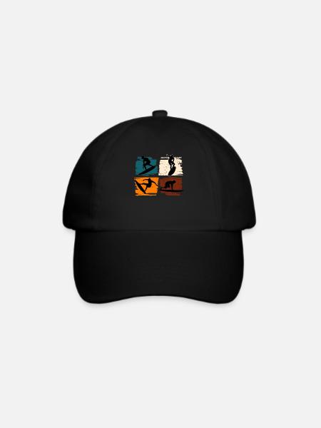 Wellenreiten Surfen Surfer - Baseballkappe - Schwarz/Schwarz