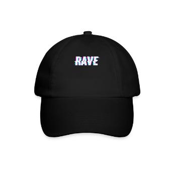 Techno Musik Rave - Baseballkappe - Schwarz/Schwarz - Vorne