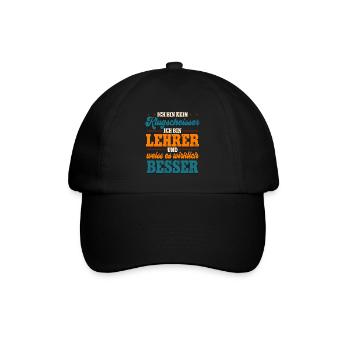 Lehrer Lehrerin Klassenlehrer - Baseballkappe - Schwarz/Schwarz - Vorne