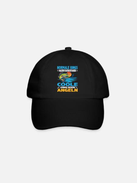 Normale Jungs machen Hausaufgaben coole Jungs - Baseballkappe - Schwarz/Schwarz