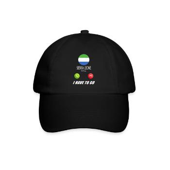 Sierra Leone ruft an Lusiger Flaggen Spruch - Baseballkappe - Schwarz/Schwarz - Vorne