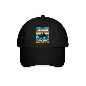 Normale Jungs machen Hausaufgaben coole Jungs - Baseballkappe - Schwarz/Schwarz - Vorne