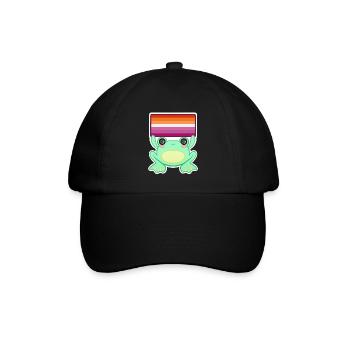 Froggy Lesbe - Baseballkappe - Schwarz/Schwarz - Vorne