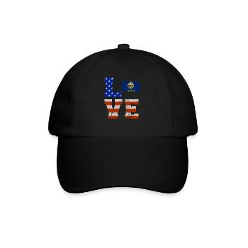 Liebe Kansas geschenk - Baseballkappe - Schwarz/Schwarz - Vorne