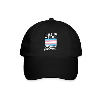 Transe Transgender Transsexuell Geschenk Queer - Baseballkappe - Schwarz/Schwarz - Vorne