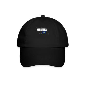 Nebraska reisen geschenk - Baseballkappe - Schwarz/Schwarz - Vorne