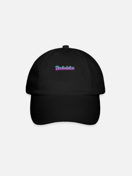 badminton - Baseballkappe - Schwarz/Schwarz