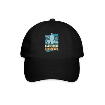 Farmer Expert - Baseballkappe - Schwarz/Schwarz - Vorne