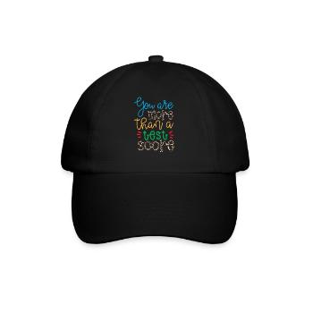 Sie sind mehr als ein Test -Test -Tag -STAAR -Test - Baseballkappe - Schwarz/Schwarz - Vorne