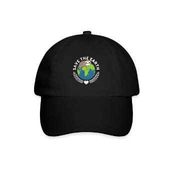 Save The Earth Animal Rescue Animal Rights - Baseballkappe - Schwarz/Schwarz - Vorne