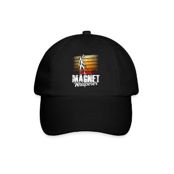 Magnetflüsterer Magnetfischen Magnetfischer - Baseballkappe - Schwarz/Schwarz - Vorne