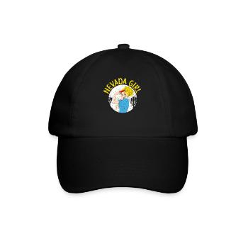 Nevada Mädchen USA Amerika Nevadaner - Baseballkappe - Schwarz/Schwarz - Vorne