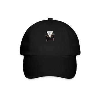 Peeking tuxedo cat Lady Geschenkkatze Mutter Tuxed - Baseballkappe - Schwarz/Schwarz - Vorne