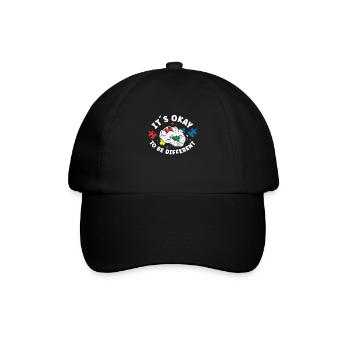 Autism Awareness Autism Disease Autistic Gift - Baseballkappe - Schwarz/Schwarz - Vorne