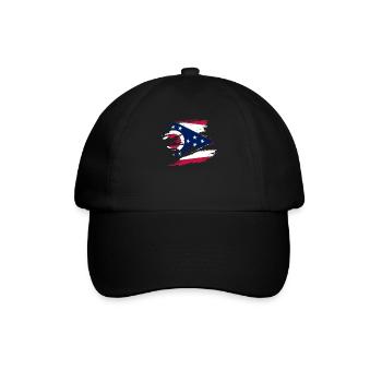 Ohio Reist Geschenk - Baseballkappe - Schwarz/Schwarz - Vorne