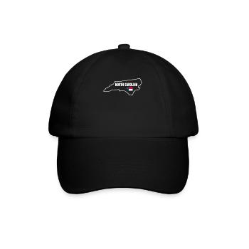 Geschenk Für Einwohner Von North Carolina - Baseballkappe - Schwarz/Schwarz - Vorne
