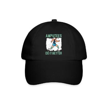 Amputierte machen es besser Behinderter Amputierter Amputierter - Baseballkappe - Schwarz/Schwarz - Vorne