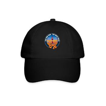 Leer - Baseballkappe - Schwarz/Schwarz - Vorne