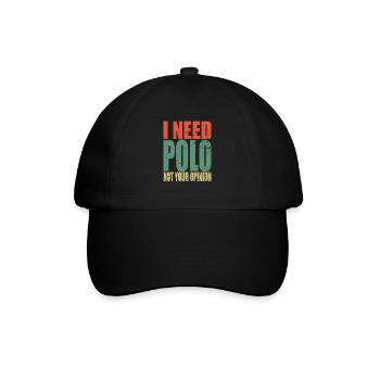Polo Spruch lustig - Baseballkappe - Schwarz/Schwarz - Vorne